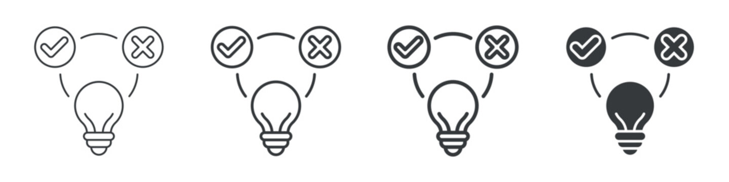 Hypothesis Different Icon Set Simple Style Collection