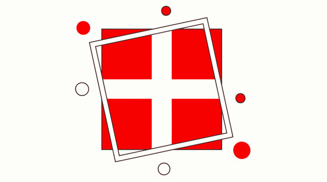 denmark flag symbol red white