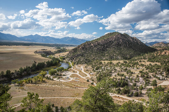 Expansive view of a Colorado river valley