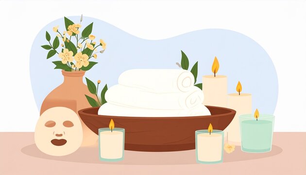 Wooden table with potted plants and white cups on windowsill.