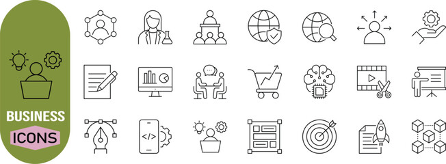 Modern business technology vector icons. monitor icon set, mobile icon set, cart icon set © Aditta