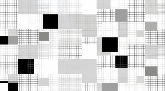Geometric pattern with black, gray and white squares