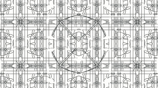 geometric pattern with circle and triangles