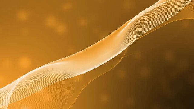 Abstract ribbon line wave background with soft bokeh lights animation, modern glowing flow diagonal composition