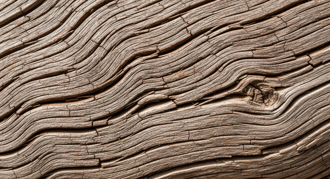 A weathered and weathered old wooden board is exposed to direct sunlight on a clear summer day