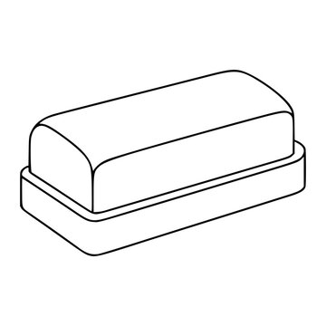 Minimalist vector icon of a chalkboard eraser duster for education, featuring line art outline style, aesthetic, scalable graphic design element for school, teaching classroom materials.