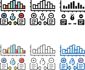 Obraz premium forecasting business process color icon vector. forecasting business process sign. styles isolated symbol