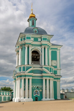 Building of bell tower of the Assumption Cathedral in Smolensk, Russia