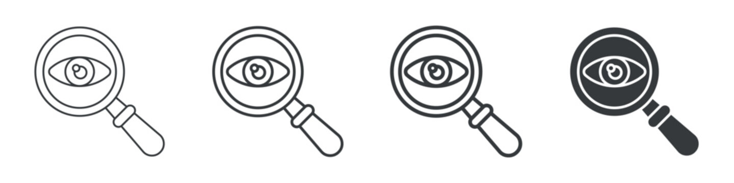 Observation Different Icon Set Simple Style Collection