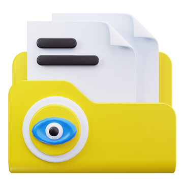 Visible View Document Folder 3D Illustrations
