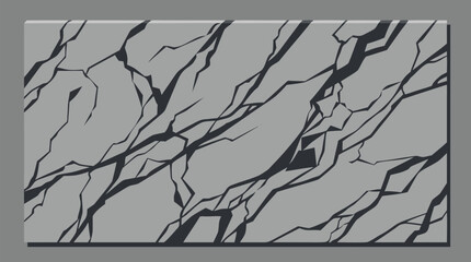 Fototapeta premium Grey marble slab vector texture with dramatic dark veining, cracked stone pattern, polished architectural surface, elegant luxury background for interiors, tiles, counters, branding and design