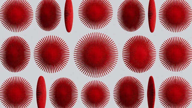 Red Yarn Channels Engaging Ceramic Node Discs 86
