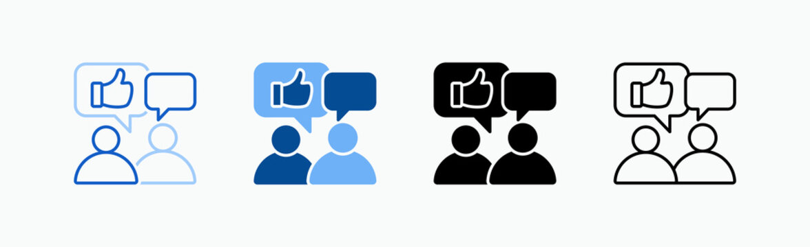 Engagement Icon Sheet Multiple Style Collection Isolated Vector