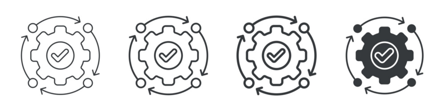 Methodology Different Icon Set Simple Style Collection
