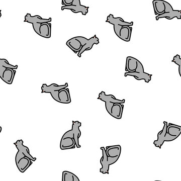 cat pet vector seamless pattern cat pet sign illustration