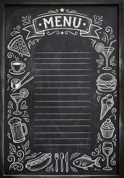 Chalkboard Restaurant Menu Background
