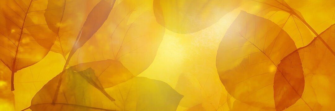Beautiful vibrant orange translucent leaves overlapping in sunlight background texture