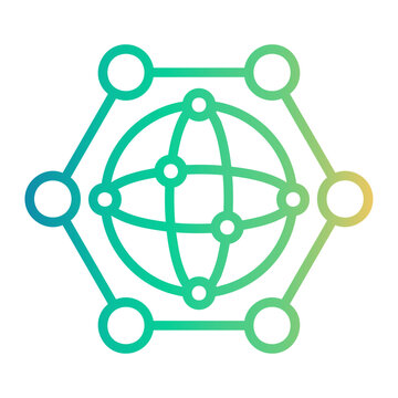 machine learning Line Gradient Icon