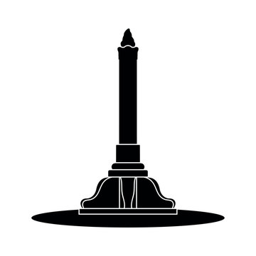 silhouette illustration of tugu muda