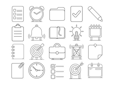 Business Planning and Productivity Elements Collection Illustration