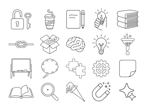 Business Innovation and Creative Thinking Elements Collection Illustration