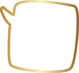 Fototapeta premium Golden speech bubble, chat, dialog, messenger