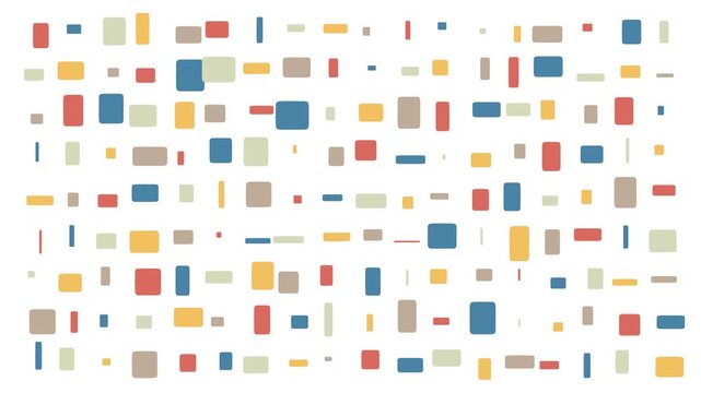 Colorful Rounded Rectangle Pattern Seamless Motion Background Loop