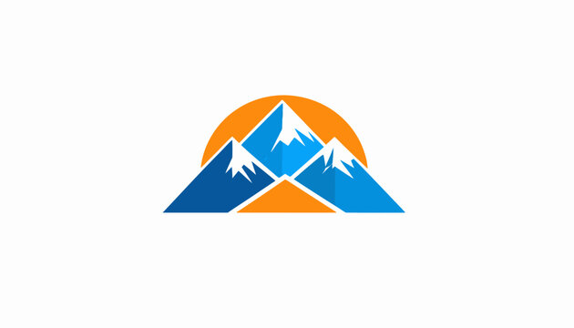 Mountain Graphic Design Logo Icon.