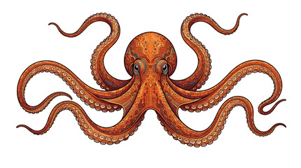 Ornate octopus with swirling tentacles © IFFA