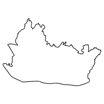 Bandung map illustration hand drawn outline vector