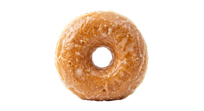 Delicious glazed donut with a shiny finish for dessert lovers
