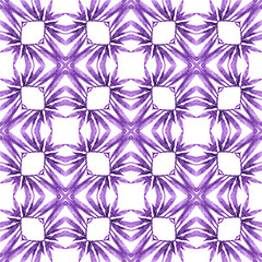 Fototapeta premium Tropical seamless pattern. Purple appealing boho chic summer design. Hand drawn tropical seamless border. Textile ready fetching print, swimwear fabric, wallpaper, wrapping.