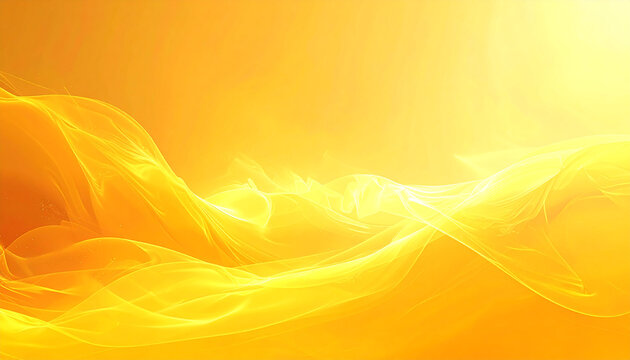 Abstract Golden Flowing Waves of Light and Energy Background with Ethereal Fluid Motion