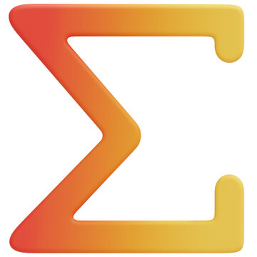 3D The Sum Of Mathematical Symbol