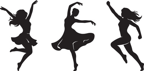 ballet dancer silhouettes © MdShomrat
