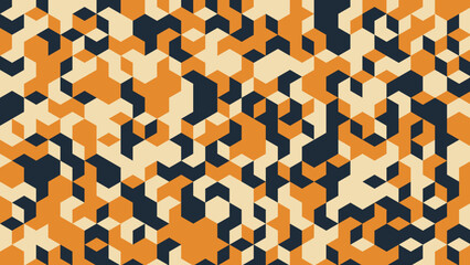 Vibrant Orange and Black Camouflage Pattern © moonguyen