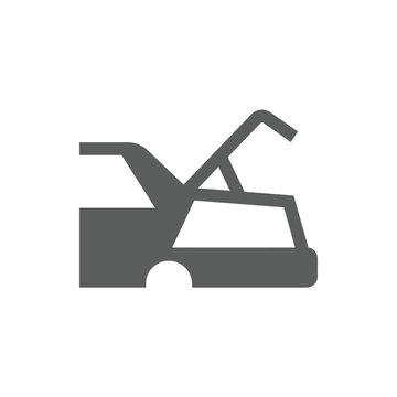 Isolated tow truck icon, vehicle recovery, breakdown assistance, emergency service symbol