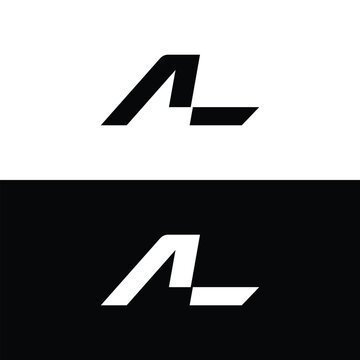Al monogram logo graphic in stacked black and white layout
