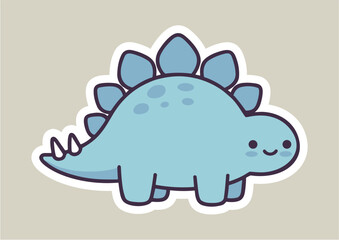 Cute stegosaurus dinosaur mascot illustration © fcdb_48