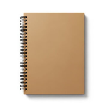 Brown spiral bound notebook