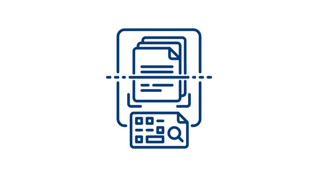 Document Scanning and Optical Character Recognition Flat Vector Icon for Digital Workflow