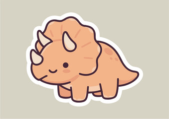 Cute triceratops dinosaur mascot illustration © fcdb_48