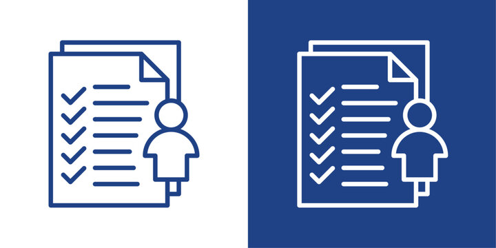 Planning Blue And White Icon Style Collection