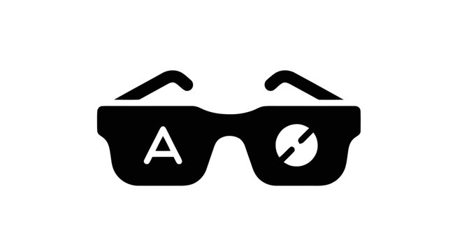 Black Silhouette Logo of American Optical Eyewear Featuring the Iconic AO Brand Monogram