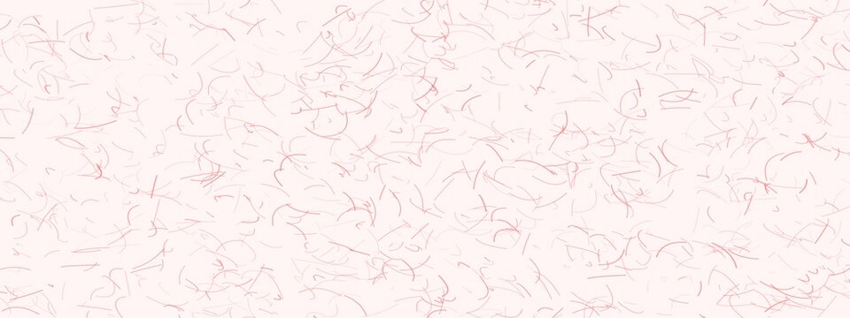 Abstract red scribble pattern on light pink background with chaotic curved lines and strokes