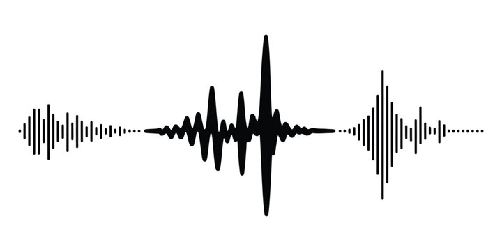 Abstract sound waves and audio equaliser bars representing music rhythm and frequency visualization graphics