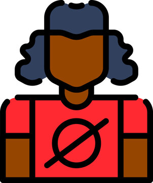 Agender person avatar icon representing genderless nonbinary pride identity