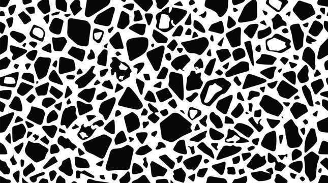 Black and white terrazzo pattern