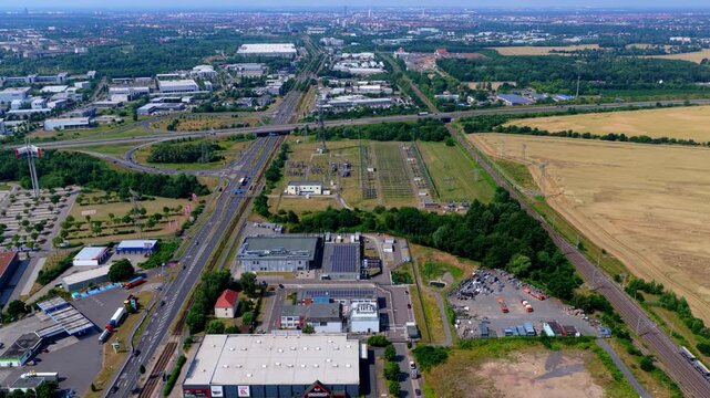 Drone Aerial Video of Electrical Substation