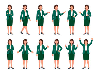 Fototapeta premium Faceless businesswoman character illustration. Professional female office worker vector.